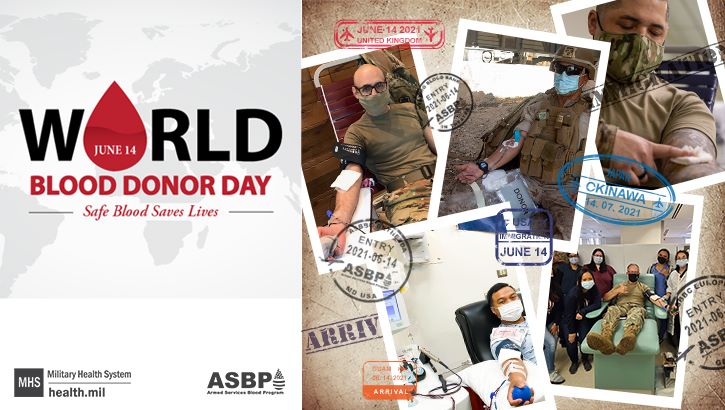 Image of Graphic about World Blood Donor Day. Click to open a larger version of the image.
