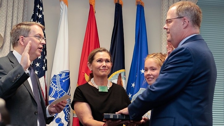 Assistant Secretary of Defense for Health Affairs Thomas McCaffery was formally sworn into office on August 28, 2019