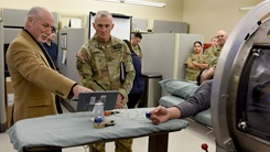 Photo of a demonstration of the CRM system