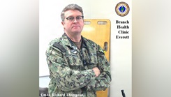 U.S. Navy Cmdr. Richard Thompson posing for a picture