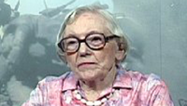 Still from video interview of retired U.S. Army nurse (Maj.) Kathryn M. Doody taken on May 27, 2004, when she was 87 and donated to the collection of the Library of Congress. Doody detailed her experiences as an Army surgical nurse at Tripler Army Hospital on Pearl Harbor Day, Dec. 7, 1941.