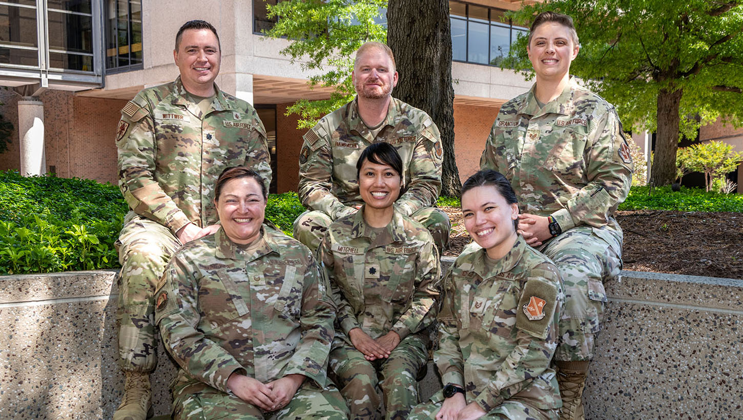 U.S. Air Force award winners pose for a group photo