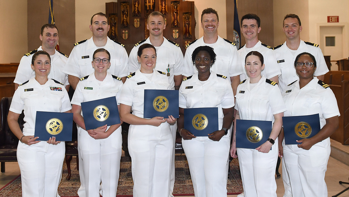 Naval Hospital Jacksonville Family Medicine Intern 2026 graduates pose for a photo