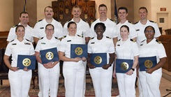 Naval Hospital Jacksonville Family Medicine Intern 2026 graduates pose for a photo