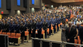 Military personnel at graduation ceremony