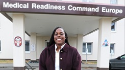 Jasmine Biggs, a civilian human resources specialist assigned to Medical Readiness Command, Europe was awarded the Lt. Col. Karen Wagner Leadership Award