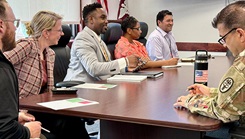 Team members from the Topeka-based VA Eastern Kansas Health Care System and Leavenworth’s Dwight D. Eisenhower VA Medical Center met with leaders at Munson Army Health Center