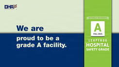 Infographic that says "we are proud to be a grade A facility"