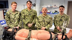 The hospital corpsmen who helped give an unresponsive man a fighting chance