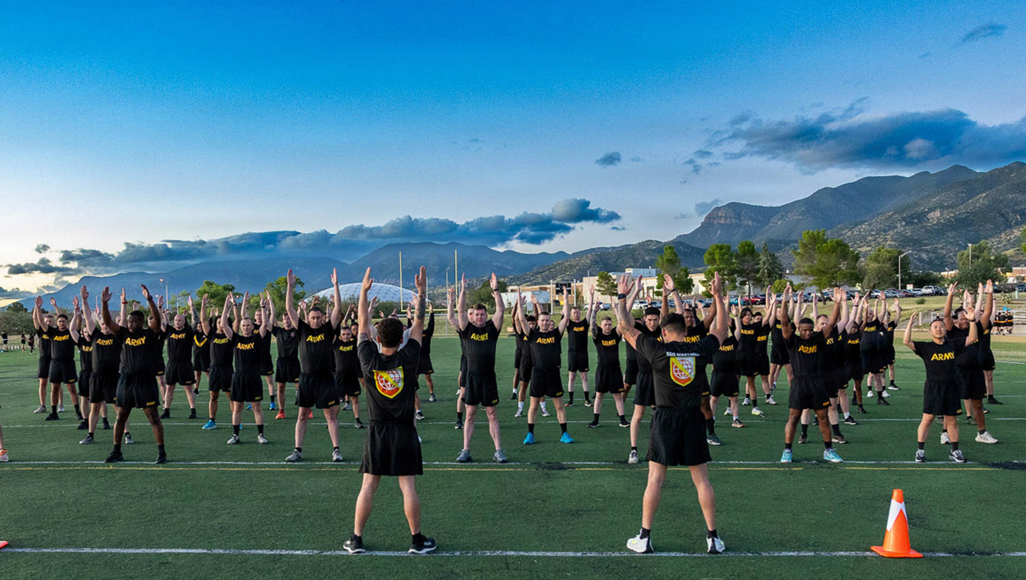Soldiers assigned to the U.S. Army Network Enterprise Technology Command’s Headquarters and Headquarters Company participate in the first "Mercury Rising" event