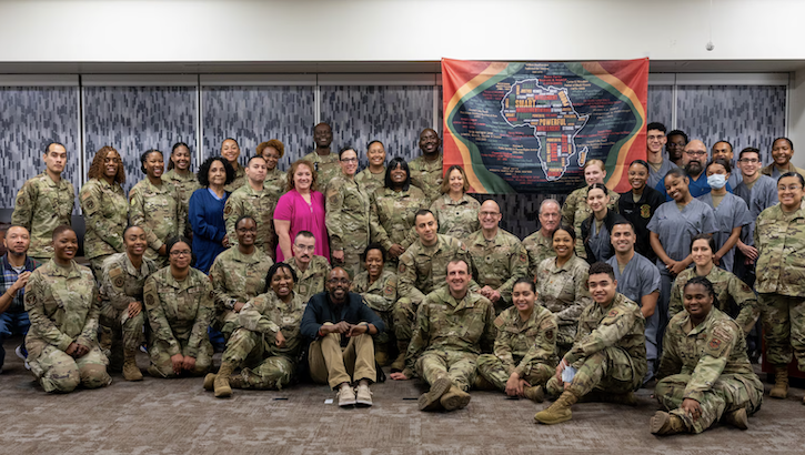 medical personnel from 59th Medical Wing pose for picture