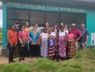 NMCSD Infectious Disease (ID) fellows outside a Liberian clinic supporting labor and delivery services.
