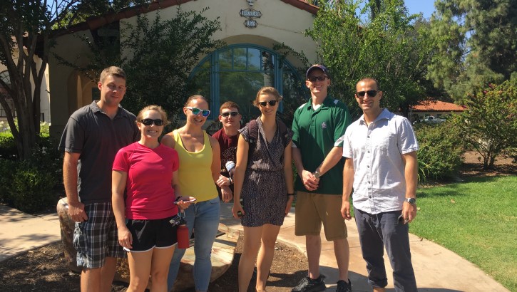 Transitional Year residents engaged in team-building activities at Balboa Park