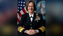 U.S. Navy Adm. Lisa Franchetti, the 33rd chief of naval operations, the first woman to hold the position and the first woman to serve on the Joint Chiefs of Staff, was successfully treated for breast cancer at the John P. Murtha Cancer Center at Walter Reed National Military Medical Center earlier this year. 