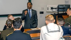 USU President Dr. Jonathan Woodson giving a welcome speech