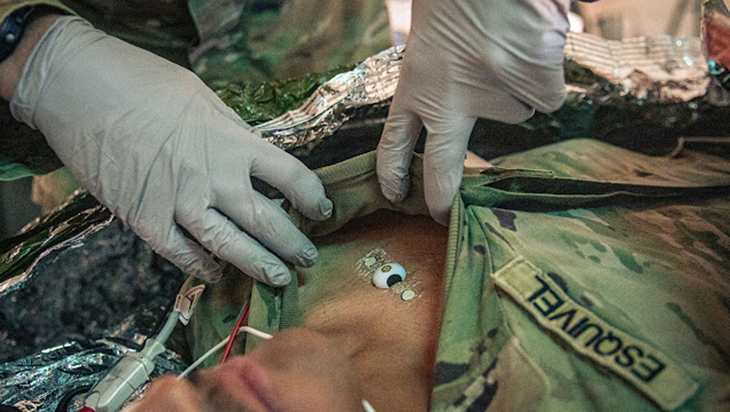 A wireless electrocardiogram, which monitors tracks and transmits vital signs in real-time