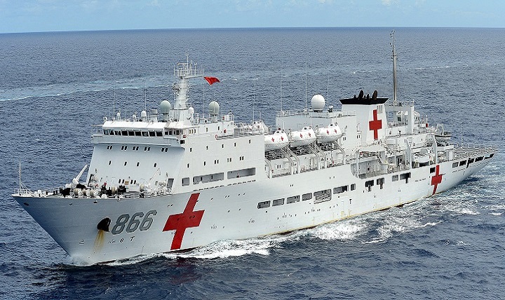 File photo of the Republic of China, People's Liberation Army Navy (PLA[N]) hospital ship Peace Ark (U.S. Navy photo by Mass Communication Specialist 1st Class Shannon Renfroe)
