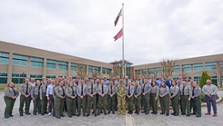 Lt. Col. Guillermo Guandique, U.S. Army Corps of Engineers Nashville District commander, poses for a group photo with the district’s park rangers