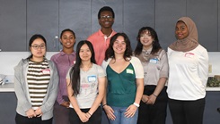 Students from Darnell-Cookman School of the Medical Arts pose for a group photo