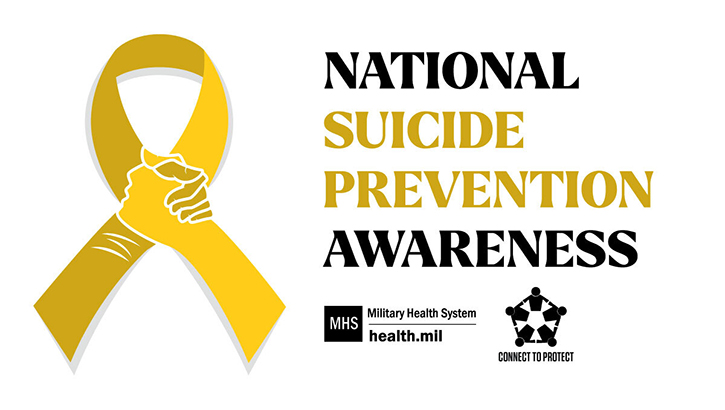 Image of The DOD theme for this year’s National Suicide Prevention Month is “Connect to Protect: Support is Within Reach,” emphasizing connectedness even during a pandemic. Click to open a larger version of the image.