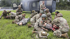 U.S. Soldiers with the 108th Medical Company Area Support