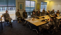U.S. Sailors with Marine Rotational Force – Darwin 24.3 and Royal Australian Navy Sailors participate in an OPRES Resilience and BattleSMART brief at Larrakeyah Defence Precinct, NT, Australia, Sep. 2, 2024. The OPRES Resilience and BattleSMART brief serves to bring awareness to mental health in the military and ways to cope or get help for problems that occur. 