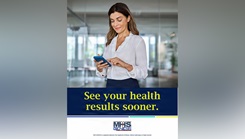Graphic that says "See your health results sooner"