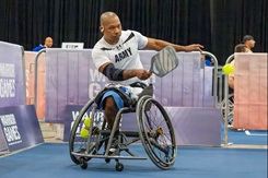 photo of retired Army Staff Sgt. Gene Calantoc  at the 2026 Warrior Games