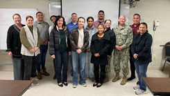 Pictured, future Commanders Guide to Operational Stress Control (CgOSC) instructors who participated in a multi-day Train-the-Trainer course