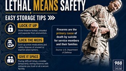 Graphic outlining easy storage tips for firearms