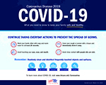 Image about the COVID-19 vaccine and how to prevent getting the virus. 