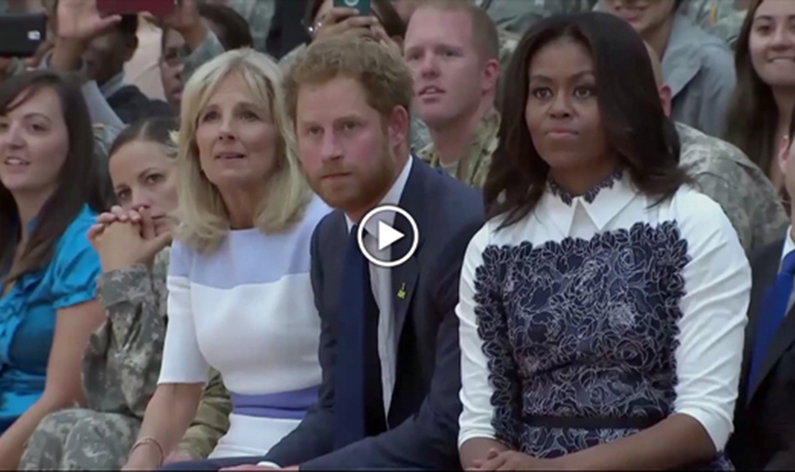 Link to Prince Harry, First Lady and Dr. Biden Visit Wounded Warriors to Promote Games
