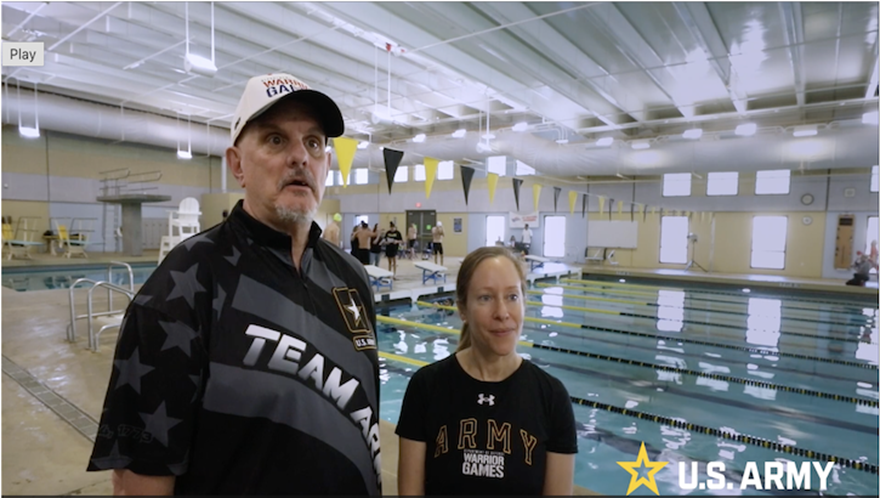 Army Care Recovery Program Chris Uggiano, Army Team Sports Director, and Amanda Miller, the program's Chief of Adaptive Reconditioning, speak about the organization and the 2026 Army Trials Swimming Competition