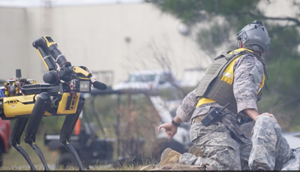Military personnel during an emergency situation