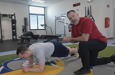 a man doing a proper plank