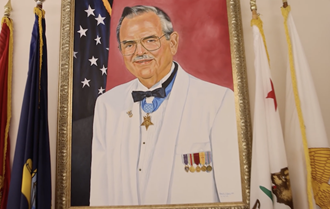 Link to Video: The NMRTC Twentynine Palms Robert E. Bush Naval Hospital was named in honor of a Navy hospital corpsman who was recognized for exceptional heroism at the Battle of Okinawa during WWII. 